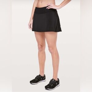 Lululemon Play Off The Pleats Skirt *13" Black Sz 8